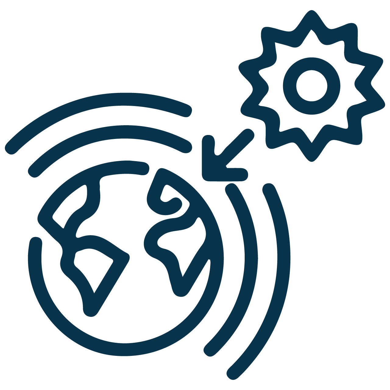 Ícono de efecto invernadero